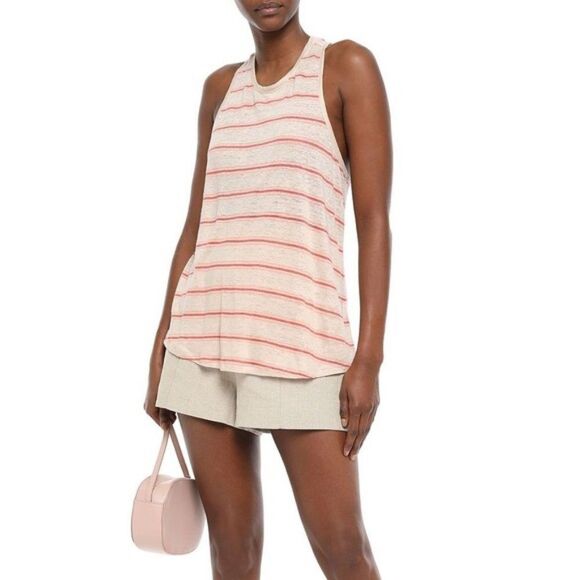 Joie Striped Racerback Linen Tank Top (NWT) - Picture 1 of 4